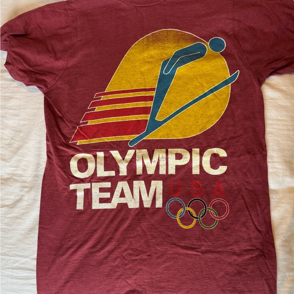 Olympic Team USA Maroon Long Jump T-Shirt